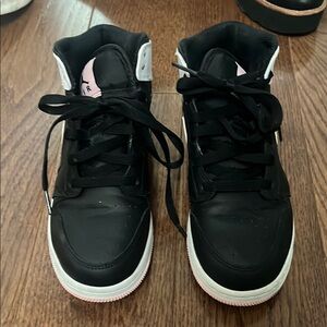 Nike jordan Kids Black and Pink Sneakers
